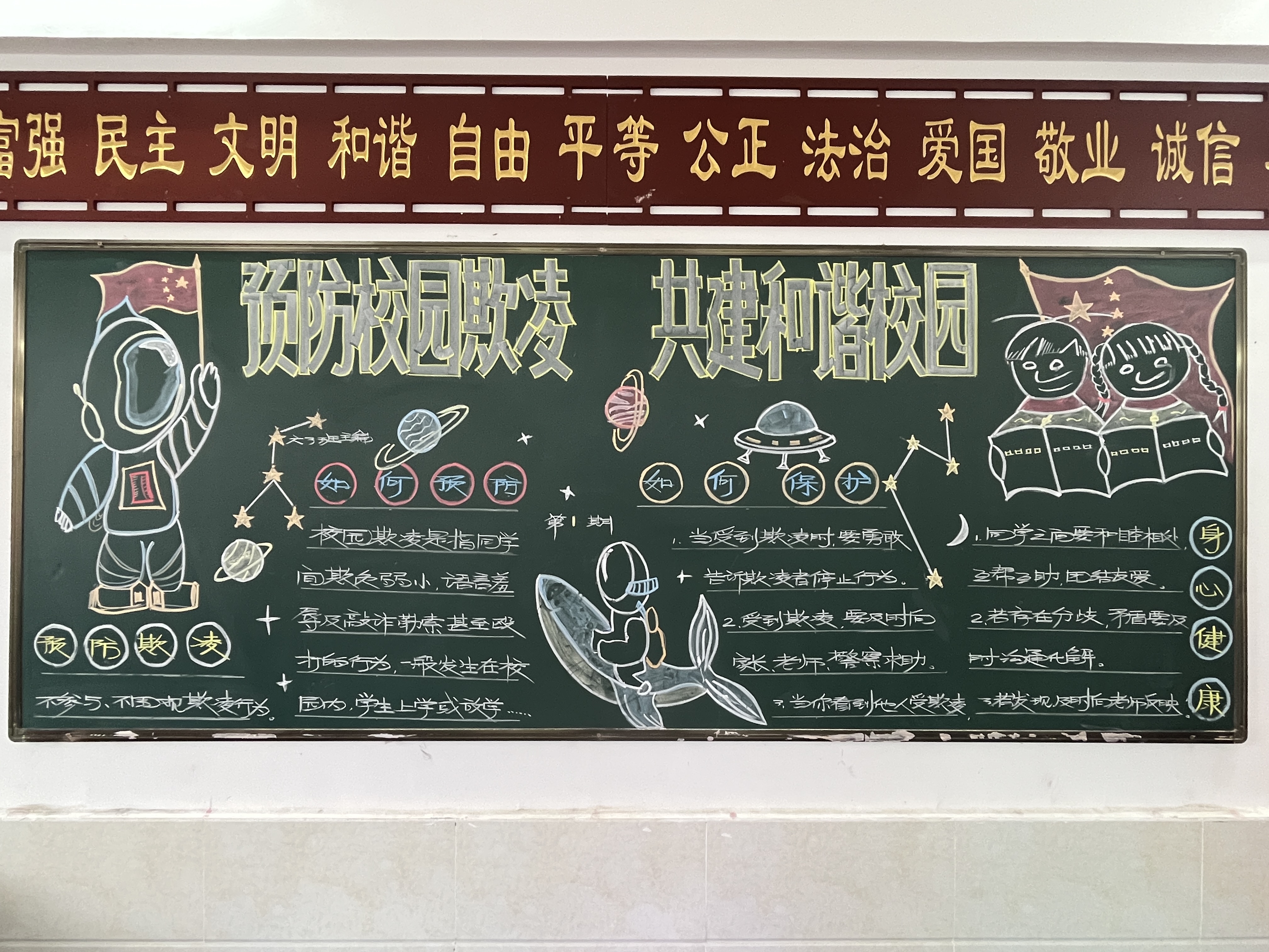 預(yù)防校園欺凌  共建和諧校園黑板報4.jpg